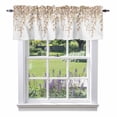 thumbnail image 2 of Brown Eucalyptus Leaves Window Valance for Kitchen, Summer Farmhouses Botanical Rod Pocket Short Curtain for Small Windows, Light Filtering Decorative Valance, 42 x 12 Inch, 1 Panel, 2 of 9
