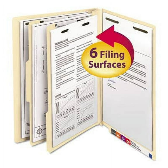 Smead End Tab Classification File Folder, 2 Divide