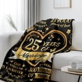 thumbnail image 6 of 25th Anniversary Blanket Gifts - Wedding Anniversary Blanket Gifts, Anniversary Romantic Gifts for Couple, Golden 25 Years of Marriage Gifts for Wife, Husband, Dad, Mom, Grandpa, Grandma, 60x80, 6 of 6