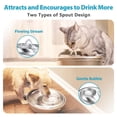 thumbnail image 3 of Fuente de agua para mascotas ORSDA de acero inoxidable 2L para gatos y perros, 3 of 7
