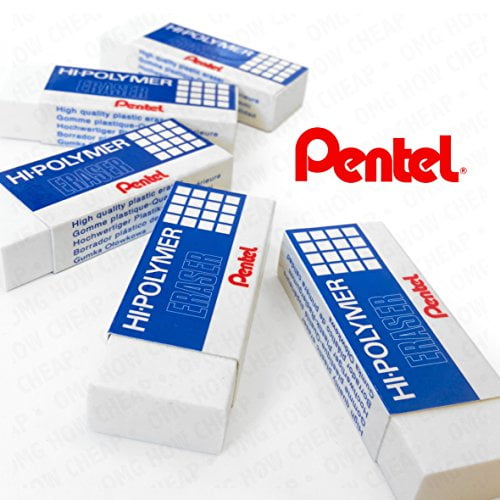 Pentel HiPolymer Eraser Large ZEH10 Pack of 5