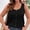 *Black, variant on Women's Plus Size Scoop Button Front Sleeveless Tank Top, Casual Solid Color Basic Blouse Mint Green,Women's Plus XXXL