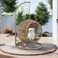 thumbnail image 2 of Kingman Handcrafted Porch Swing with Cushion for Pet - Grey, 2 of 10