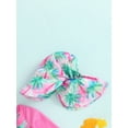 thumbnail image 4 of Bagilaanoe Toddler Baby Girl One-Piece Swimsuit Flower Print Long Sleeve Zipper Rashguard Swimwear + Swimming Cap 3M 6M 12M 2T 3T Kids Jumpsuit Bathing Suit, 4 of 8