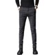 thumbnail image 1 of Pantalones a cuadros para hombre, estilo casual, elásticos, ajustados, pantalones chinos Negro - 32 Negro - 32 Xishao ropa, 1 of 2