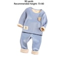 thumbnail image 4 of Minnieouse Conjunto de ropa interior térmica para niños Terciopelo para clima frío Traje de calzoncillos largos para niños Ropa de vestir de cuello Ropa interior Azul 90cm Minnieouse AP013751-07, 4 of 6