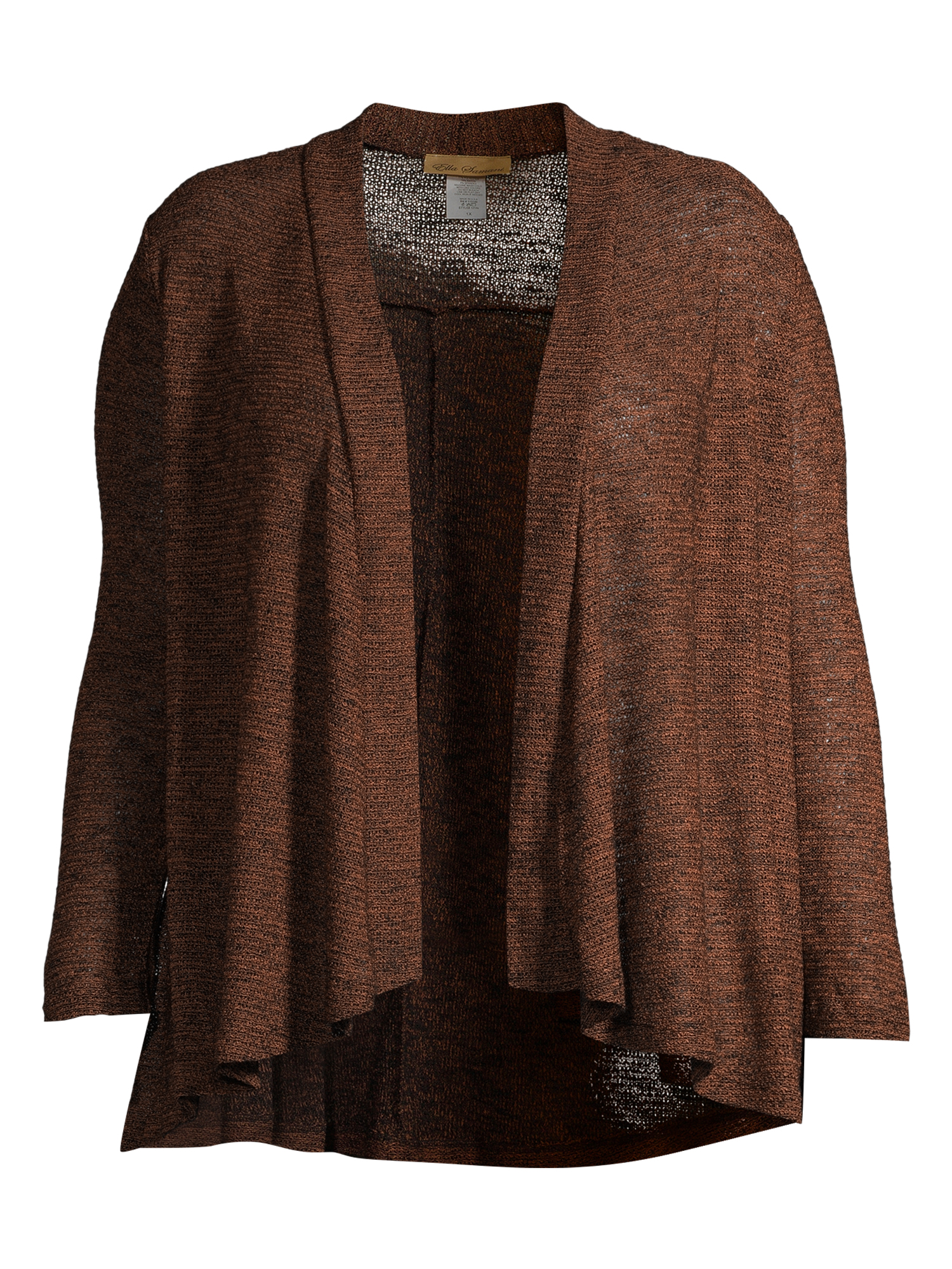 Ella Samani Women's Plus Size Textured Open-Front Cardigan