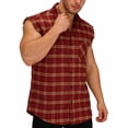 thumbnail image 6 of Yaoyar Mens Sleeveless Shirt Casual Summer Tank Top Button Up Sleeveless Beach Shirts with Chest Pocket, 6 of 8