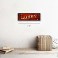 thumbnail image 2 of Red Lobby 4"x12" Metal Sign, Wall Décor for Home and Office, 2 of 4