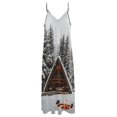 thumbnail image 4 of Christmas Snowmen Design Sleeveless Dress Woman Fashion Long Dresses Women's Summer Suit Dress 2025, 4 of 7