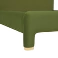 thumbnail image 5 of Chantelle Modern Curved Upholstered Bed, Green Velvet, 5 of 12