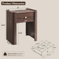 thumbnail image 3 of SinCiDo Modern Nightstand Set of 2 with Storage Drawer, 23.6" Tall Curved Bedside Table with Charging Station for Bedroom, Living Room, 3 of 7
