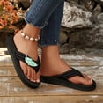thumbnail image 5 of Green Women Casual Solid Color Rhinestone Thong Slippers Round Toe Open Toe Comfortable Footwear For Daily 2026, 5 of 9