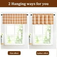 thumbnail image 4 of Orange Simple Style Valances for Kitchen Window, Retro Buffalo Plaids Pattern Decorative Window Treatments for Dining Room, Top Rod Pocket, 1 Panel, 52 x 18 Inches, 4 of 6