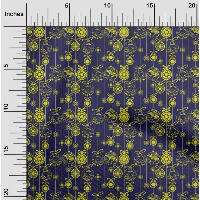 oneOone Cotton Poplin Blue Fabric Merry Christmas Craft Projects Decor Fabric Printed By The Yard 42 Inch Wide