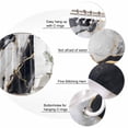 thumbnail image 6 of Marble Black Waterproof Fabric Shower Curtain,Abstract Gold White Brick Stone Motif Waterproof Fabric Shower Curtain for Bathroom Curtains Bathtubs Hotel Shower Curtains with 12 Hooks Small 36x78in, 6 of 8