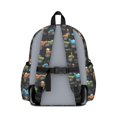 thumbnail image 3 of Monster Cartoon Truck Black Pattern Cute School Backpack with Padded Back and Adjustable Shoulder Straps 13.4"x11"x4.7", 3 of 5