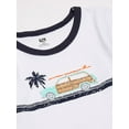 thumbnail image 2 of Hudson Baby Infant Boy Cotton Bodysuit, Shorts and Shoe 3pc Set, Surf Car, 3-6 Months, 2 of 5