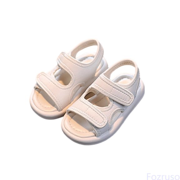 Fozruso Girls Sandals For Toddlers And Kids Comfortable Casual Party Footwear Soft Breathable Everyday Walking Shoes For 1 6 Year Old Girls,Sizes 6.5 Little Kid 1-1.5 Years(Beige)