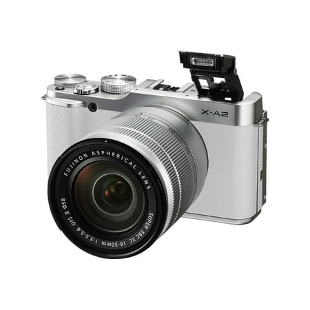 Fujifilm X Series X-A2 - Digital camera - mirrorless - 16.3 MP - APS-C - 1080p - 3x optical zoom - Fujinon 16-50mm OIS II lens - Wi-Fi - white