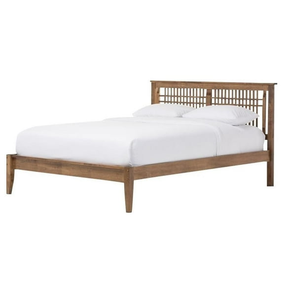 Allora Full Platform Bed in Walnut