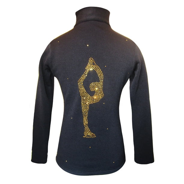 Figure Skating Jacket by Ice Fire Gold crystals Biellmann applique