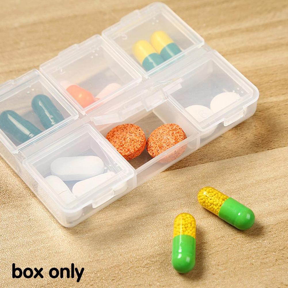 Travel Pill Box Holder Medicine Organizer Container Case Pill Independent Drug Grid Tablet E8K1 R2D1