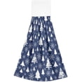 thumbnail image 2 of Christmas Tree Snowflake Blue Hand Towels for Bathroom and Kitchen, Xmas Winter Christmas Tree Hanging Bath Kitchen Towel Washcloths, Absorbent Thick KitchenBathroom Microfiber Towel Bulk, 12"x17", 2 of 6