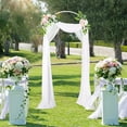 thumbnail image 5 of Garfans 6.56x3.3FT Wedding Arch Balloon Arch Stand Backdrop Stand Bridal Shower Decorations Garden Flower Garland Display Stand Frame Background White, 5 of 7