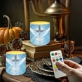 thumbnail image 2 of Kuiaobaty Cross Dove of Peace Flameless Votive Candles 4 Pcs LED Pillar Candle Tealights Long Lasting with Remote Timer for Indoor Outdoor Coastal Home Decoration, 2 of 7