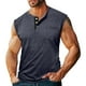 thumbnail image 1 of pstuiky Camiseta sin mangas para hombre, Camiseta sin mangas con cuello redondo, sin mangas, con bolsillos y botones, versátil, de color liso, a la moda para hombre Chaleco de hombre xl, 1 of 5