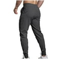 thumbnail image 5 of COSFO Full Men's Sweatpants for Men Gray Joggers Taper Athleisure Elastic Waist Drawstring Colorblock Pants for Men, 5 of 7