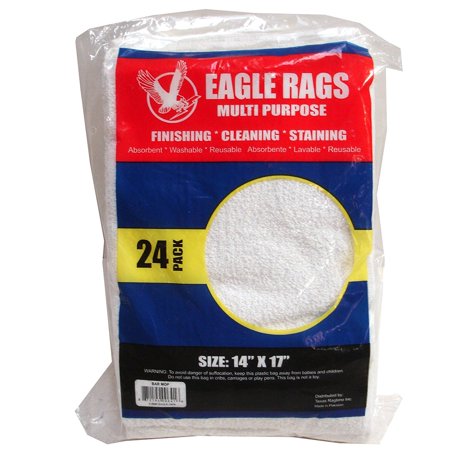 Eagle Rags Bar Rags All-purpose Bar Mop Towels, Cotton, Premium Grade for Commercial and Home Use - 24-pack - White (14' X 17') (24 pcs)