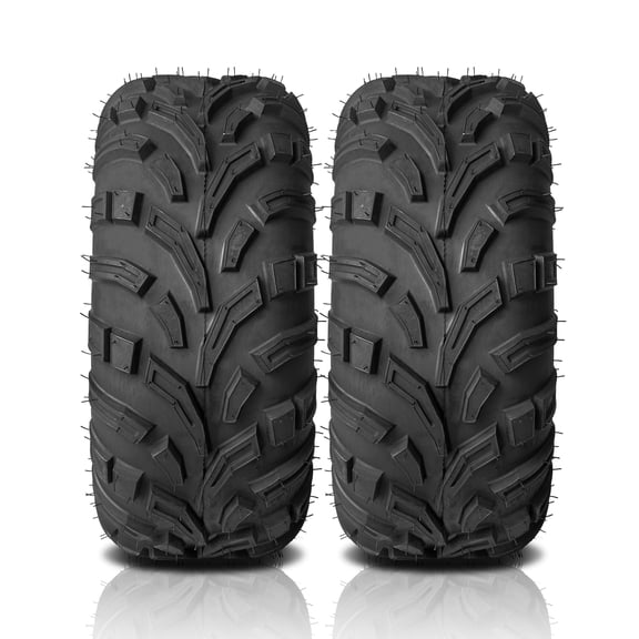 Ktaxon Set of 2 21x8-9 ATV & UTV All Terrain Tires, 6 Ply Tubeless Directional V Tread Front Rear Tires