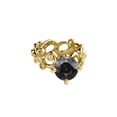 thumbnail image 2 of 14K Yellow Gold 1.06 CTW Black Diamond Ring with Diamonds Filigree Leaf Leaves, 2 of 5