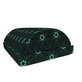 thumbnail image 1 of Stars Foot Rest, Hand Drawn Triangles and Hexagons Lines Composition Oriental Illustration, Non-Slip Backing Adjustable Ergonomic Memory Foam Leg Support for Office, Turquoise Black, by Ambesonne, 1 of 5