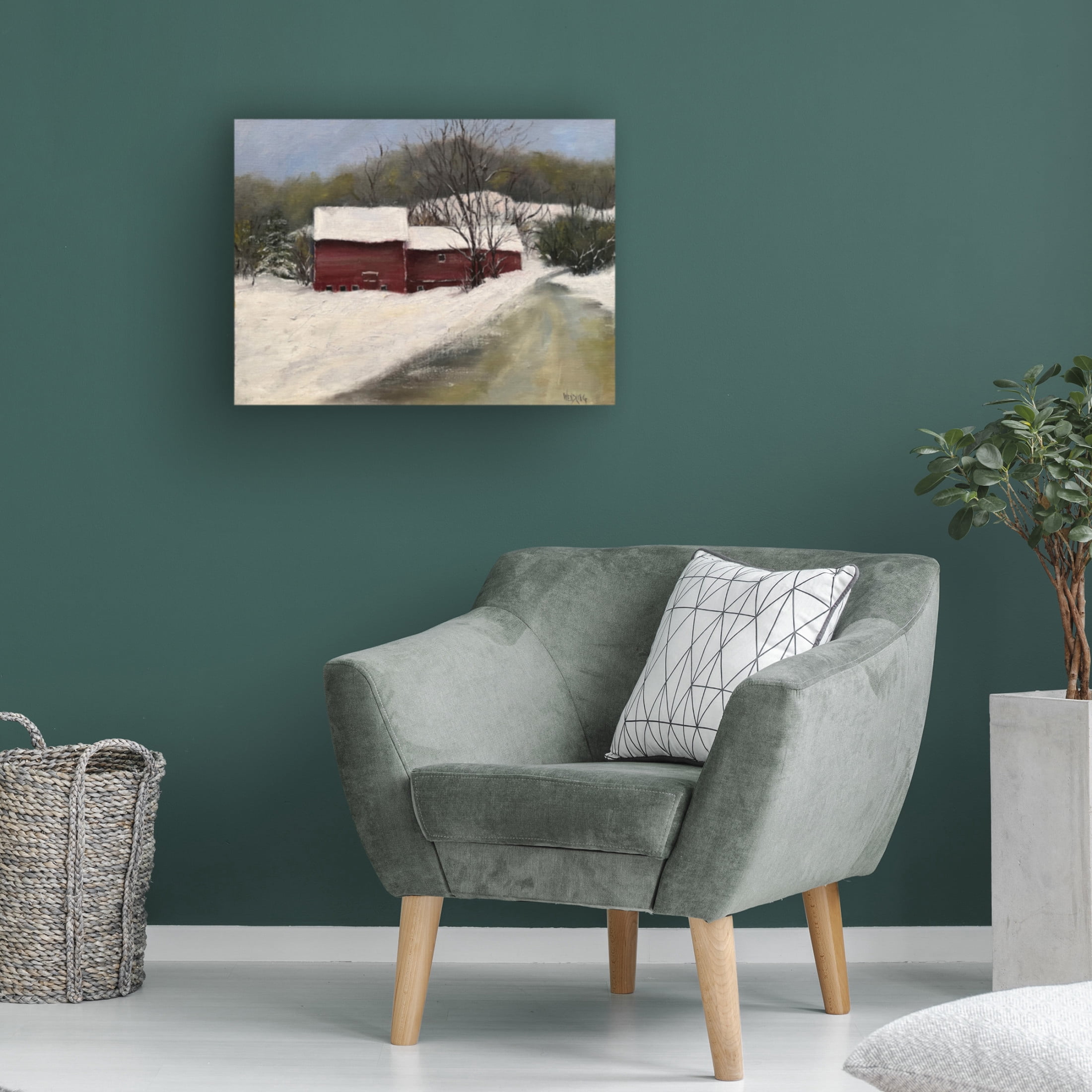 Trademark Fine Art Marilyn Wendling  Winter Homestead II Canvas Wall Art