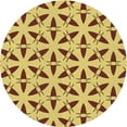 thumbnail image 1 of Ahgly Tapis Rond Lavable en Machine Intérieur Transitionnel Jaune Banane, 7 Pieds Rond, 1 of 7