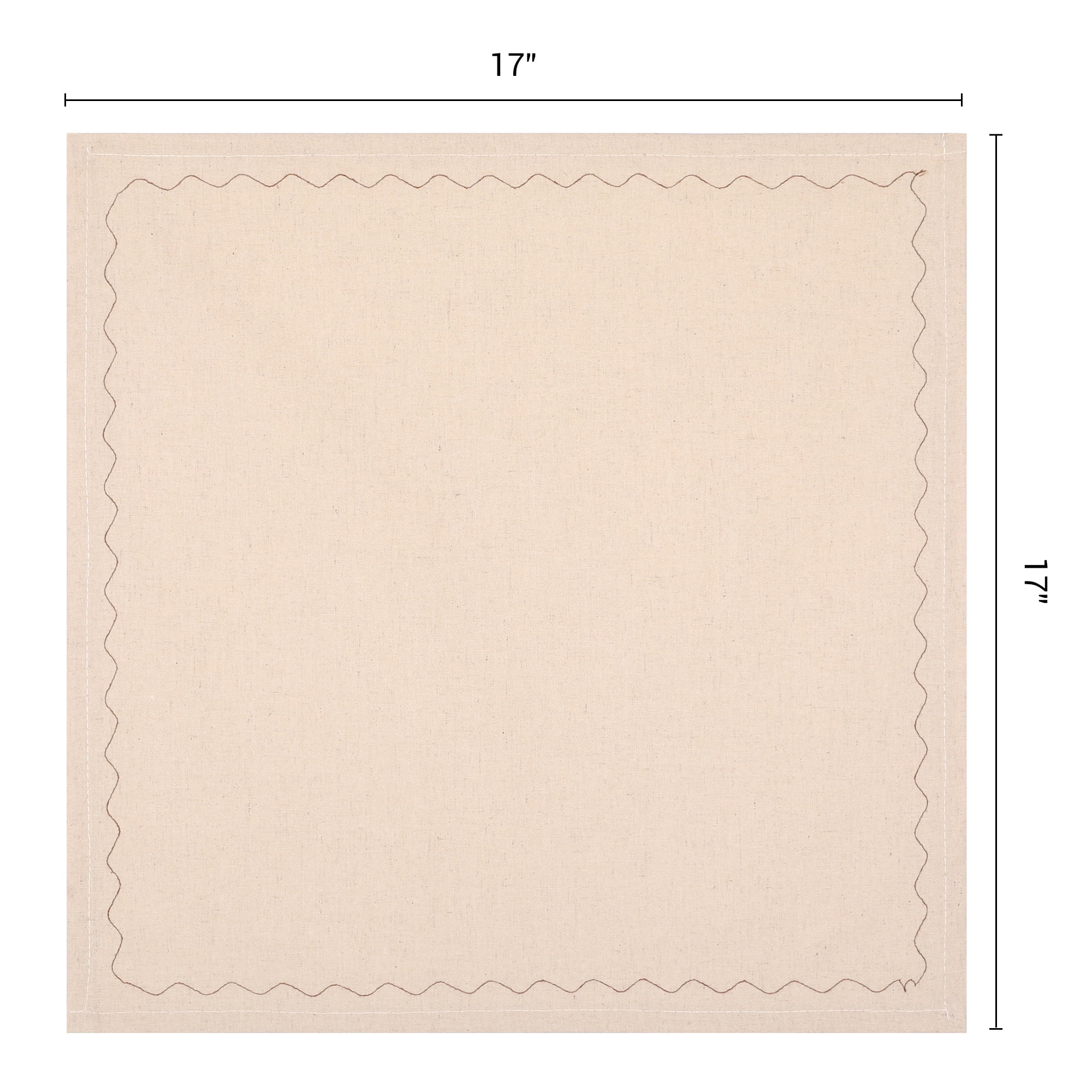 Unique Bargains 6Pcs Cotton Reusable Events Cloth Napkins Light Gray 17x17inch