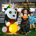 thumbnail image 3 of Costway Citrouille Squelette Gonflable 5 Pieds Unicorn pour Halloween avec Lumières LED, 3 of 10