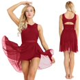 thumbnail image 1 of Women Hollow Out Asymmetric Ballet Dance Leotard Dress Sleeveless Modern Lyrical Dancing Show Practice Tutu Ballerina CostumeL Gong Bohan LED, 1 of 2