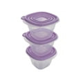 thumbnail image 2 of Contenedores Para Alimentos Ideen De Plástico Juego De 3 Piezas Morado 500 ml, 2 of 3