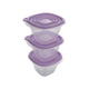 thumbnail image 2 of Contenedores Para Alimentos Ideen De Plástico Juego De 3 Piezas Morado 500 ml, 2 of 3