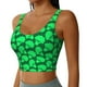 thumbnail image 2 of Balery Green Broccoli Sujetadores deportivos con espalda cruzada para mujer, acolchados, sin costuras, de alto impacto, ideales para yoga, gimnasio, entrenamiento y fitness.-, 2 of 8