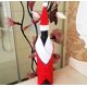thumbnail image 3 of Funda festiva para botella de vino navideña, mini gorros de Papá Noel para manualidades, mejora la decoración de tus fiestas con adornos de tela reutilizables y duraderos para la mesa de la cena, 1, 3 of 5