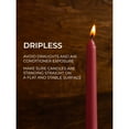 thumbnail image 3 of CANDWAX 12 inch Taper Candles Set of 12 - Dripless and Smokeless Candle Unscented - Slow Burning Candle Sticks Perfect as Dinner Candles and Household Candles – Burgundy Candles Taper, 3 of 6