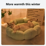 RnemiTe-amo Medium Winter Warm Pet Bed with Soft Cushion, Solid