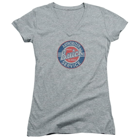Buick - Authorized Service - Juniors Cap Sleeve V-Neck Shirt - Medium
