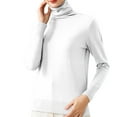 thumbnail image 2 of Glimpses Clothing Thermal Underwear Top New Internal Turtleneck Sweater Women Autumn And Winter Pile Collar Elastic Bottom Shirt Slim Knitted Top White M, 2 of 4