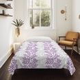 thumbnail image 4 of Purple Gray Botanical Tapestry for Bedroom Wall Hanging Tapestry,Pastoral Spring Summer Leaf Aesthetics Ceiling Backdrop Tapestries Poster Blanket Wall Decor for Teens Room Living Room Dorm 55" x 73", 4 of 8